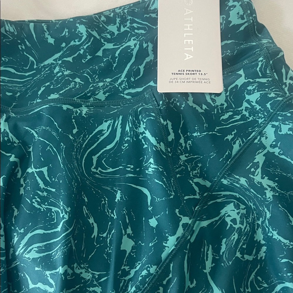 Athleta Blue Marble Tennis  Skort NWT
